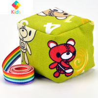 带绳子儿童加厚自制手工沙包 幼儿园小学生丢沙袋丢沙包毽子玩具真智力 绿小熊(2个装)扔沙包