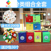 幼儿垃圾分类游戏道具体智能感统器材儿童沙包投掷靶盘户外玩具真智力 全套组合(送沙包+卡片)扔沙包