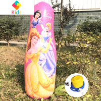 加厚健身成人儿童充气拳击柱柔软不倒翁沙袋沙包泄愤玩具锻炼用品真智力 粉红色扔沙包