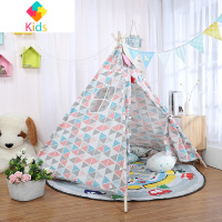 ins儿童帐篷印第安室内游戏屋公主玩具屋小房子宝宝礼物拍照道具真智力 1.6米彩三角