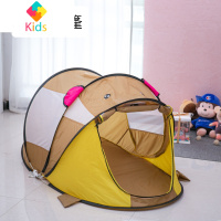 儿童帐篷室内外男女宝宝过家家游戏玩具屋公主大房子折叠海洋球池真智力 棕熊