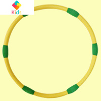 小学生儿童呼啦圈幼儿园宝宝三岁小孩软海绵初学者小号表演呼拉圈真智力 0.8斤直径55cm(黄绿色) 适合2-4周岁