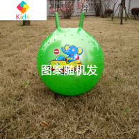 跳跳球幼儿园感统训练蹦蹦球大号儿童玩具加厚充气球玩具球真智力 绿按摩羊角球45cm(送气泵)