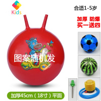 跳跳球幼儿园感统训练蹦蹦球大号儿童玩具加厚充气球玩具球真智力 加厚红平面羊角45cm(送4样)
