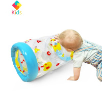 婴儿学爬滚筒6个月龄婴儿童宝宝学爬行训练引导益智玩具充气滚筒真智力 蓝色婴儿滚筒简易版
