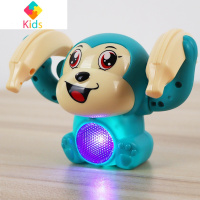 宝宝会爬爬6到12个月玩具幼儿1岁娃娃器婴儿学爬行电动爬娃引导真智力 声控电动翻斗猴[蓝色]电池版