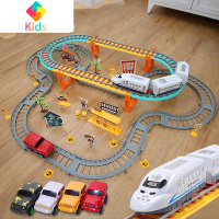 小火车玩具轨道车男孩2岁益智电动4汽车高铁儿童仿真1铁轨3多功能真智力 城市立交桥[85*65*10厘米] [充电版豪华