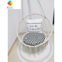 ins网红吊椅秋千 流苏吊篮抖音北欧摇篮儿童摇椅公主吊床民宿藤椅真智力 吊椅(送坐垫+抱枕+灯)玩具