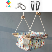婴儿秋千室内家用吊椅婴幼儿小型吊篮荡儿童宝宝布艺摇椅真智力 流光溢彩款[含坐靠垫锁扣织带]玩具