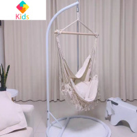 ins网红秋千吊椅宿舍寝室流苏民宿少女懒人阳台波西米亚家用摇篮真智力 吊椅+白色支架(送坐垫抱枕玩具