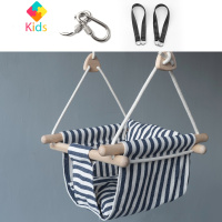 婴儿秋千室内家用吊椅婴幼儿小型吊篮荡儿童宝宝布艺摇椅真智力 行云流水款[含坐靠垫锁扣织带]玩具