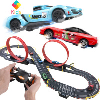 轨道车电动玩具小汽车轨道赛车跑道儿童汽车赛道男孩3岁6益智遥控真智力 6.2米轨道【电动方向盘】 4辆车+20电刷