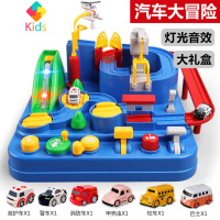 儿童托思奇越城轨道车停车场汽车闯关大冒险美卡达益智玩具男孩真智力 【超大豪华版，带音效】飞机+ 警车+救护车+消防车+3