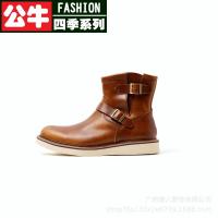 公牛四季男鞋特大码鞋男休闲男鞋子加大号男士短靴马丁靴男士白色靴子高帮英伦工装男鞋季中帮沙漠男靴马靴真皮