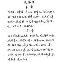 新手写体行楷道德经练字帖成人速成硬笔书法男女连笔行书临摹字帖