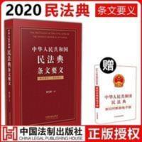 2020中华人民共和国民法典条文要义 杨立新 民法典条文解 2020中华人民共和国民法典条文要义 杨立新 民法典