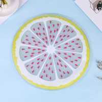夏季清凉坐垫 趣味透明水果卡通散热垫 圆形凝胶冰垫多功能清凉垫 红西柚