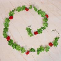 仿真花丁香花藤条壁挂假花藤条空调管装饰遮挡室内吊顶塑料花藤蔓 丁香花藤条红色单条