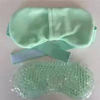 凝胶珠冰珠眼罩缓解眼疲劳冷敷热敷重复使用 浅绿色