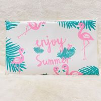 免注水冰枕冰垫学生夏天午睡水枕头儿童成人降温夏季凝胶加厚凉枕 白底火烈鸟[自注水促销款送工具]