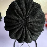 新款穆斯林薄款头巾帽子方便款蕾丝帽回族头巾方便女帽松紧包头帽 单层黑色