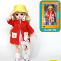 森立公主6分芭比娃娃30厘米关节可动洋娃娃儿童女孩生日礼物玩具 佳尔 娃娃全套(包含自身衣服鞋子)
