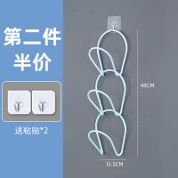 挂帽子收纳架整理神器壁挂宿舍衣柜门后多层围巾衣帽包挂钩置物架 #塑料款圆环蓝色[3环]第二件半价