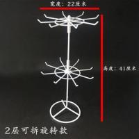 饰品展示架 围巾帽子袜子饰品首饰架 摆摊架子挂架滑轮旋转落地 可拆分两层