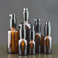 茶色香水化妆水精油喷瓶分装喷雾瓶玻璃细雾乳液瓶按压多特瑞适用 15毫升