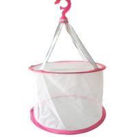 妙力可拆卸晾衣网防风勾晾晒篮 可晒毛衣内衣袜子毛绒玩具等 直径30cm 全封闭 粉