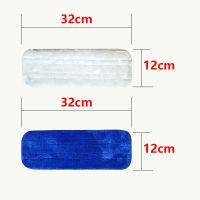 一字平板懒人干拖把静电除吸尘木地板打蜡家庭用一拖净可拆卸神器 白布+蓝布