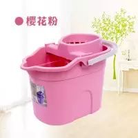 [加大加厚]拖把桶挤水桶带滑轮塑料拖布桶长方形墩布脱水桶老式 粉色 脱水桶