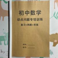 初中数学动点问题专项训练复习资料经典例题带解析答案总结练习本 铁圈装订