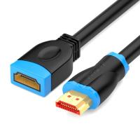 分创者HDMI延长线公对母2.0电视显示器高清视频4K加长0.5米3米5米 黑蓝 0.5米