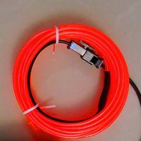超细发光线线条灯LED冷光线超细荧光线导光霓虹灯材料灯线冷光条 红色 其他长度