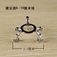 水晶球底座工艺品方体灯座USB纽扣电池充电插电水晶玻璃榉木灯座 金属支架
