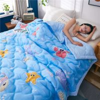 南方生活夏凉被水洗棉空调被双人夏季单人学生宿舍夏被春秋薄被子 海底世界YS 80x100cm[随机发货]