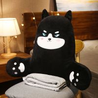 可爱靠枕办公室座椅腰靠垫汽车靠垫腰枕椅子靠背垫护腰孕妇抱枕厚[8月20日发完] 哈士奇款[独立内胆可拆洗] 常规版腰枕6