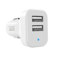 汽车通用车充带显示快充货车车载充电器多功能双usb一拖二24V点烟 C308无数显带指示灯