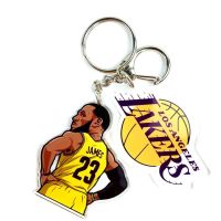 NBA詹姆斯湖人库里欧文杜兰特篮球球星立牌摆件球迷用品男礼物潮 詹黄人物亚钥