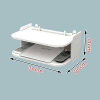 客厅免打孔电视机顶盒墙上置物架家用路由器光猫遥控收纳盒壁挂架 特价款 无痕钉款(适合普通水泥墙面)