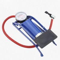 打气管脚踏高压汽车轮胎脚踩式打气筒电动车家用小型篮球充气筒 低压单缸 小巧便携