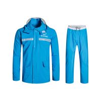 饿了么雨衣雨裤套装 同款 蜂鸟即配送外卖骑手装备防暴雨衣男 饿了么雨衣套装 L