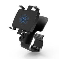 架 PZOZ车载手机支架仪表台后视镜汽车上直视通用车用导航驾驶盘 黑色款[合金停车牌*1]360°旋转 单手操作