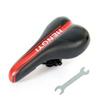 高档山地车自行车通用鞍座骑行装备透气柔软舒适加厚车座单车配件 518加厚红+工具