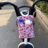 电动车自行车摩托车前置储物兜钥匙汽车储物包挂兜包储物布兜 粉色kt猫加大加厚防水布兜