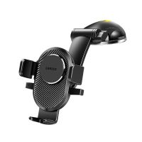 乐益车载万能型手机支架神器汽车内导航多功能手机座吸盘式中控台 黑色吸盘式
