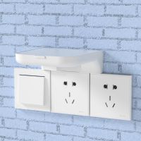 小米智能音响支架免打孔通用手机架小爱AI同学蓝牙音箱底座托盘架 壁挂支架-多插座可用