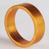 山地车前叉碗组垫圈5/10mm自行车增高垫圈铝合金把立垫片垫环配件 5mm铝合金阳极金色2个