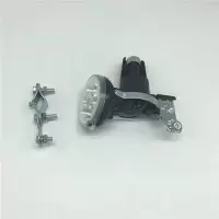 24W6Led自行车磨电灯直流发电机自行车摩电灯发电机摩擦灯 黑色